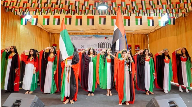 Students Celebrate UAE National Day in Red, Black, White and Green Theme